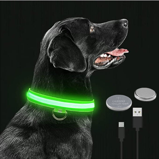 GlowGuard - LED hundhalsband usb